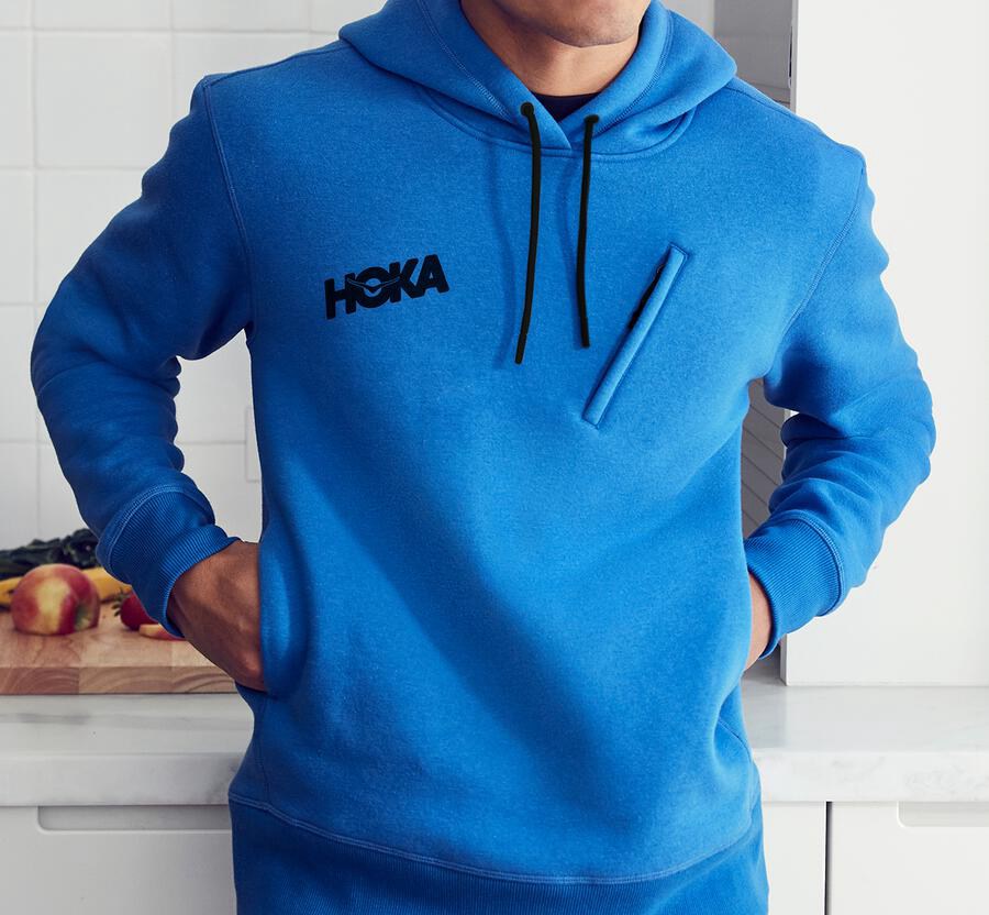 Sudadera Con Capucha Hoka One One Hombre Azules - Performance - FWRC12053